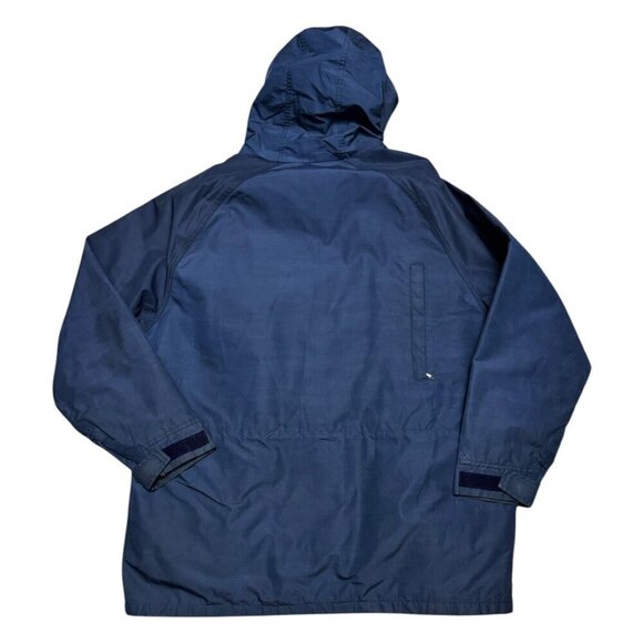 Woolrich Navy Hooded Raincoat - Picture 6 of 8